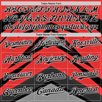 Custom Red Black White-Gray 3D Pattern Design Car Racing Formula Auto Motorsport Authentic Baseball Jersey