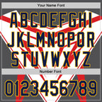 Custom Steel Gray Navy Gold White-Red 3D Pattern Design Car Racing Formula Auto Motorsport Authentic Baseball Jersey