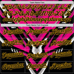 Custom Black Gold Pink White-Gray 3D Pattern Design Car Racing Formula Auto Motorsport Authentic Baseball Jersey