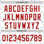 Custom White Red 3D Pattern Design Foodie Candy Sweets Authentic Baseball Jersey