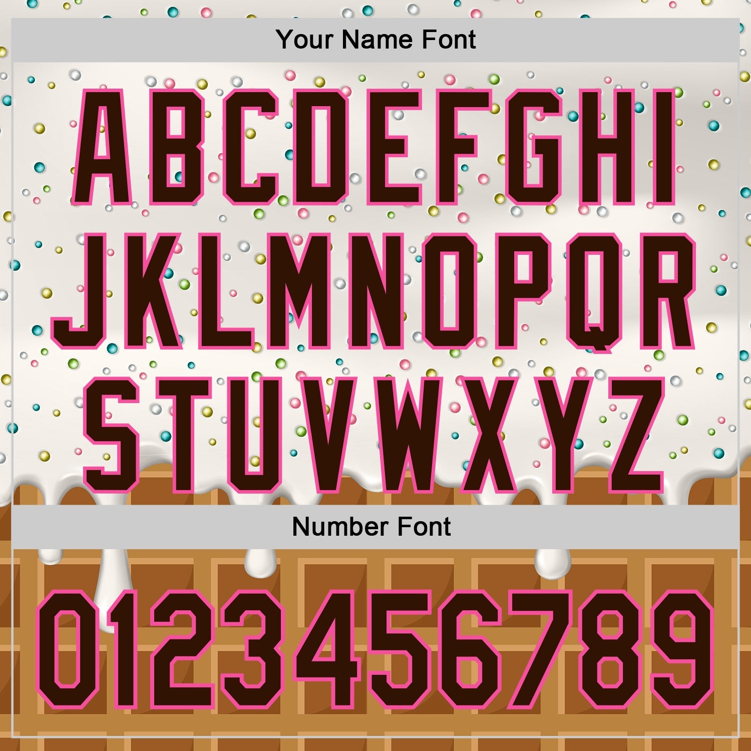 Custom White Brown-Pink 3D Pattern Design Foodie Dripping Ice Cream Authentic Baseball Jersey