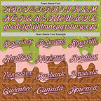 Custom Green Light Pink-Brown 3D Pattern Design Foodie Dripping Ice Cream Authentic Baseball Jersey