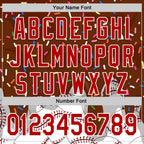 Custom Brown Red-White 3D Pattern Design Foodie Dripping Ice Cream Authentic Baseball Jersey