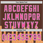 Custom Brown Pink-Ice Blue 3D Pattern Design Foodie Dripping Ice Cream Authentic Baseball Jersey