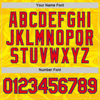 Custom Yellow Fire Red-Royal Colombia Fluid Liquid Performance T-Shirt