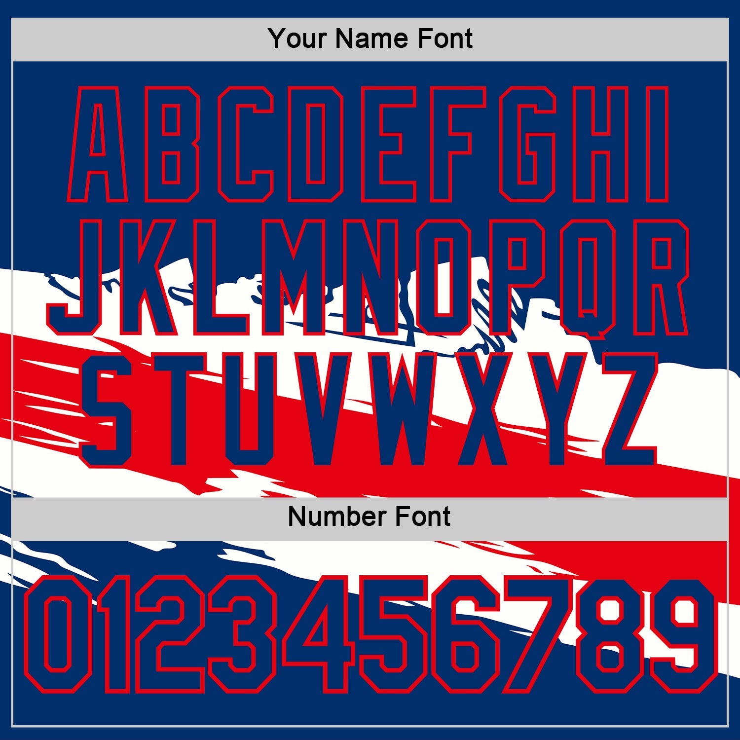 Custom US Navy Blue Fire Red-White Panama Performance T-Shirt