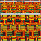 Custom Red Yellow Kelly Green-Black Ghana Geometric Performance T-Shirt