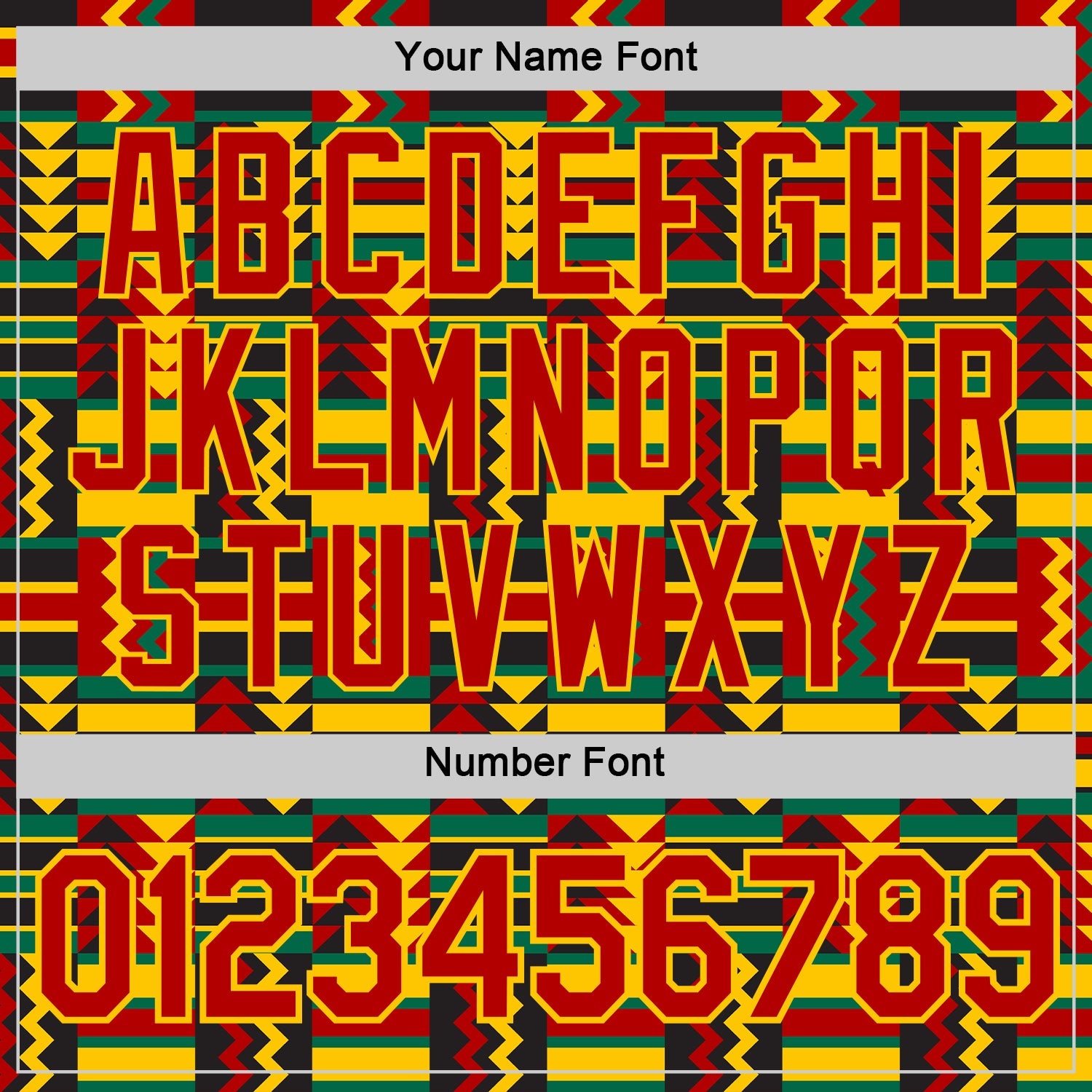 Custom Red Yellow Kelly Green-Black Ghana Geometric Performance T-Shirt