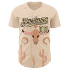 Custom City Cream Vegas Gold-Black Texas Cowboy Landscape City Edition Authentic Baseball Jersey