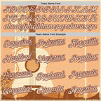 Custom City Cream Burgundy Texas Sunset Southwest Landscape Guitar City Edition Authentic Baseball Jersey