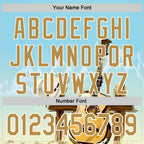 Custom Blue Old Gold-White Texas Landscape Guitar City Edition Authentic Baseball Jersey