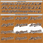 Custom Brown White Texas Guitar City Edition Authentic Baseball Jersey