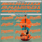 Custom Green Orange-City Cream Texas Sunset Southwest Landscape Guitar City Edition Authentic Baseball Jersey