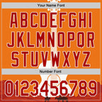 Custom Orange Red-White Texas Sunset Southwest Landscape Guitar City Edition Authentic Baseball Jersey