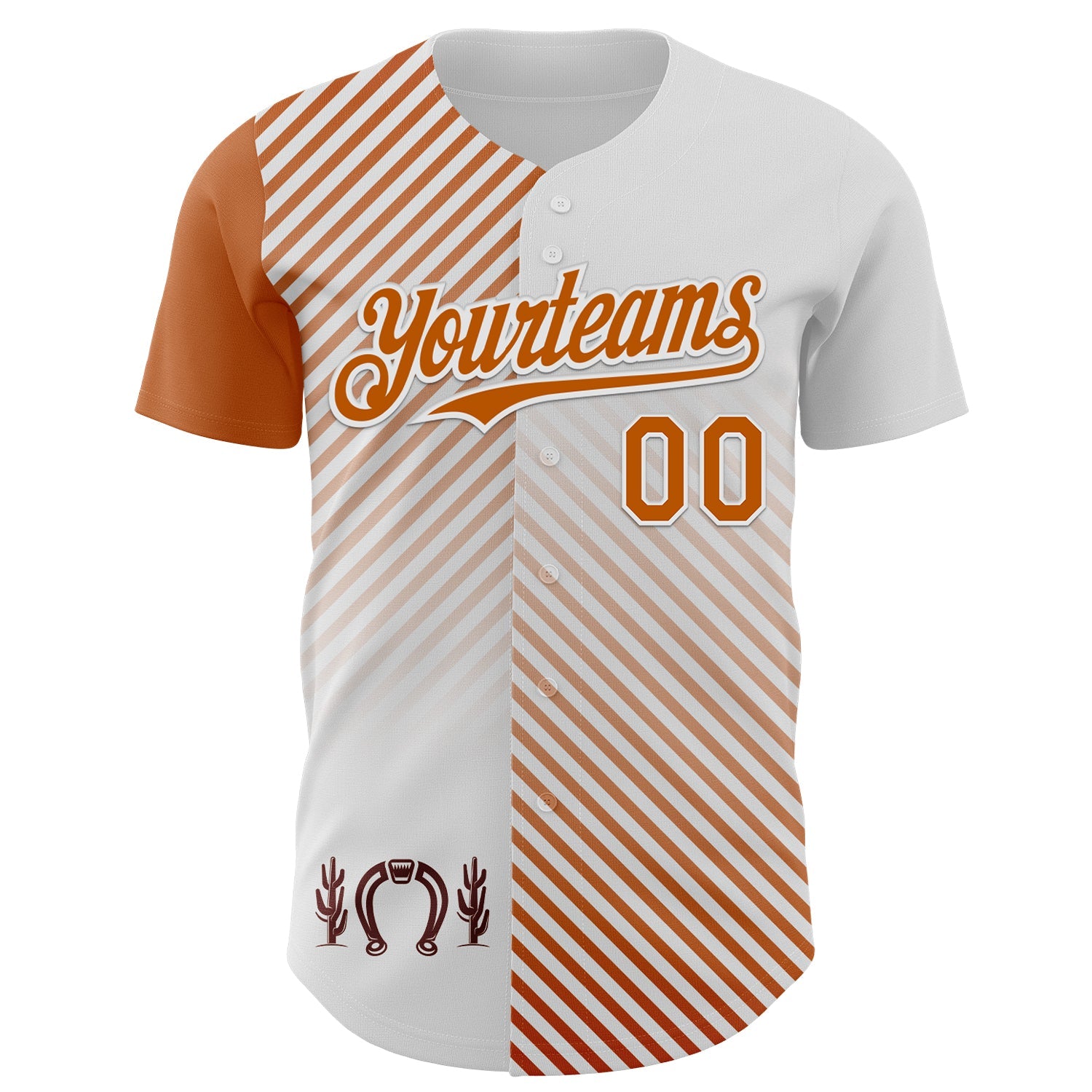 Custom White Texas Orange Texas Stripe City Edition Authentic Baseball Jersey