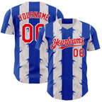 Custom Blue Fire Red-White Texas Flag Stripe City Edition Authentic Baseball Jersey