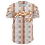 Custom White Texas Orange Texas Flag Stripe City Edition Authentic Baseball Jersey