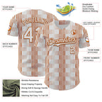 Custom White Texas Orange Texas Flag Stripe City Edition Authentic Baseball Jersey