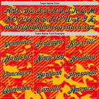 Custom Red Royal-Gold Spain Diagonal Stripe Performance T-Shirt