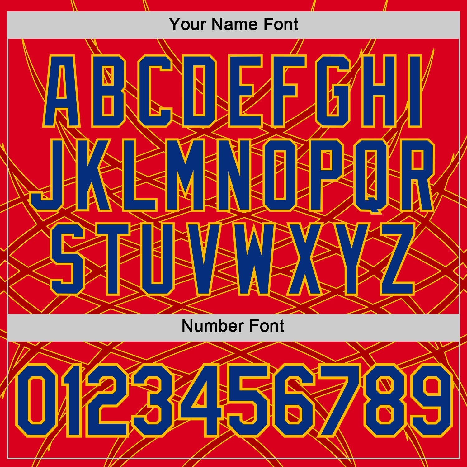 Custom Red Royal-Gold Spain Geometric Net Performance T-Shirt