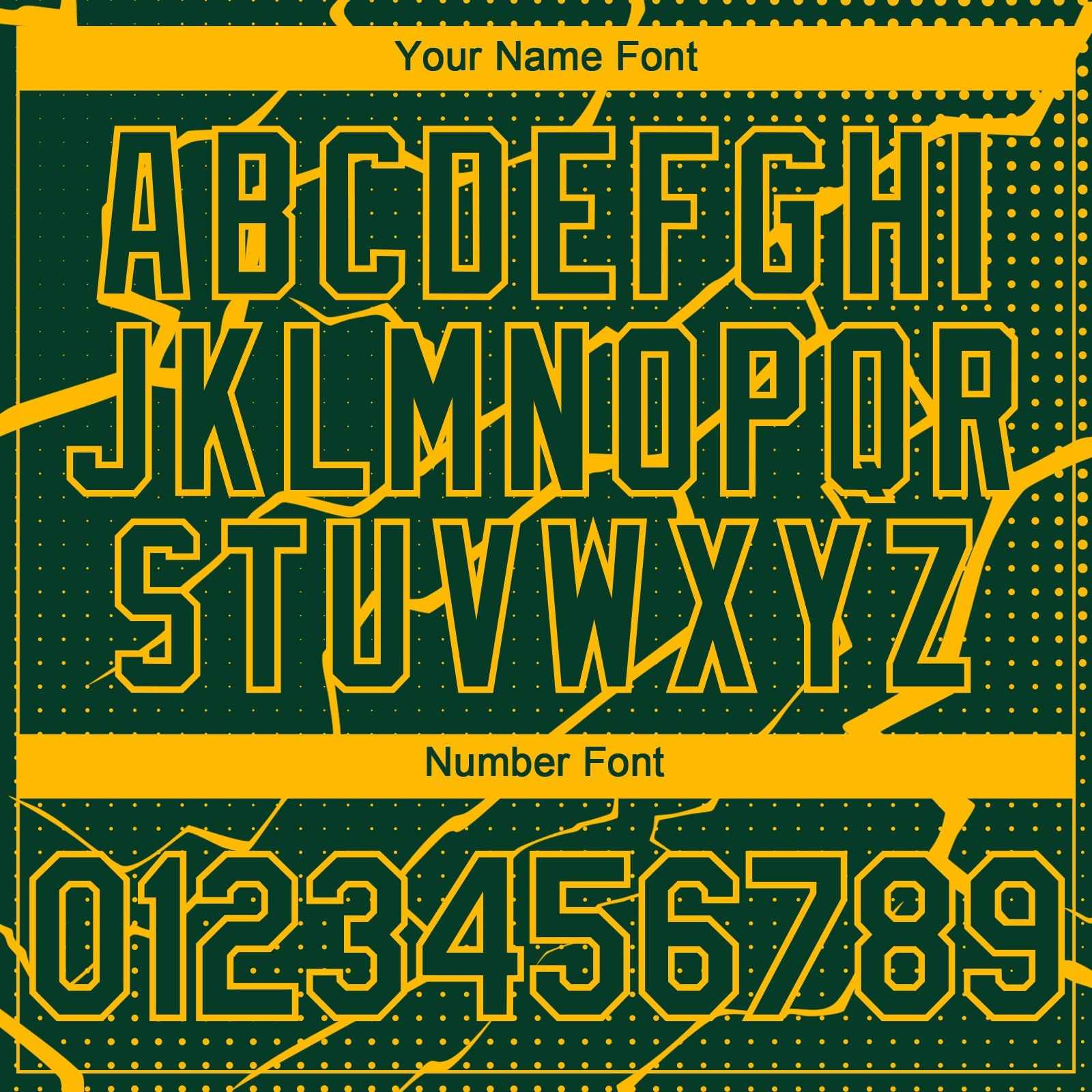 Custom Green Gold 3D Pattern Design Lightning Polka Dot Authentic Baseball Jersey