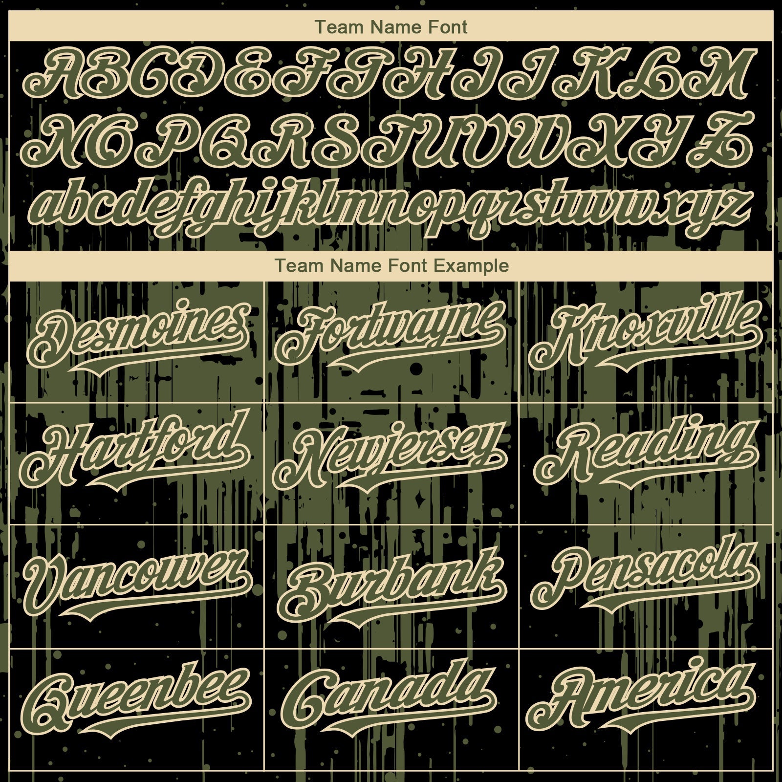 Custom Black Olive-Cream 3D Pattern Design Dripping Splatter Paint Authentic Baseball Jersey