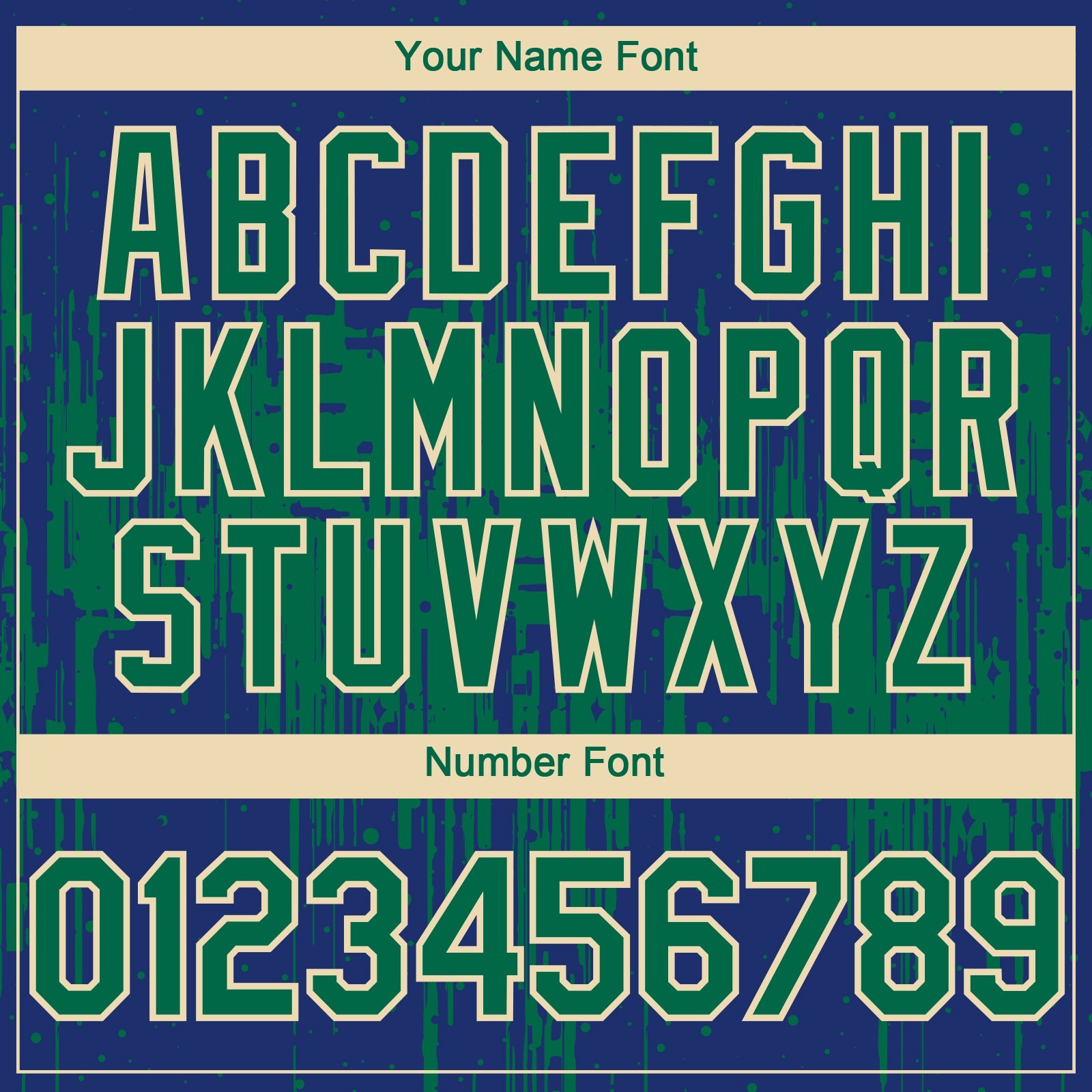 Custom Royal Kelly Green-Cream 3D Pattern Design Dripping Splatter Paint Authentic Baseball Jersey