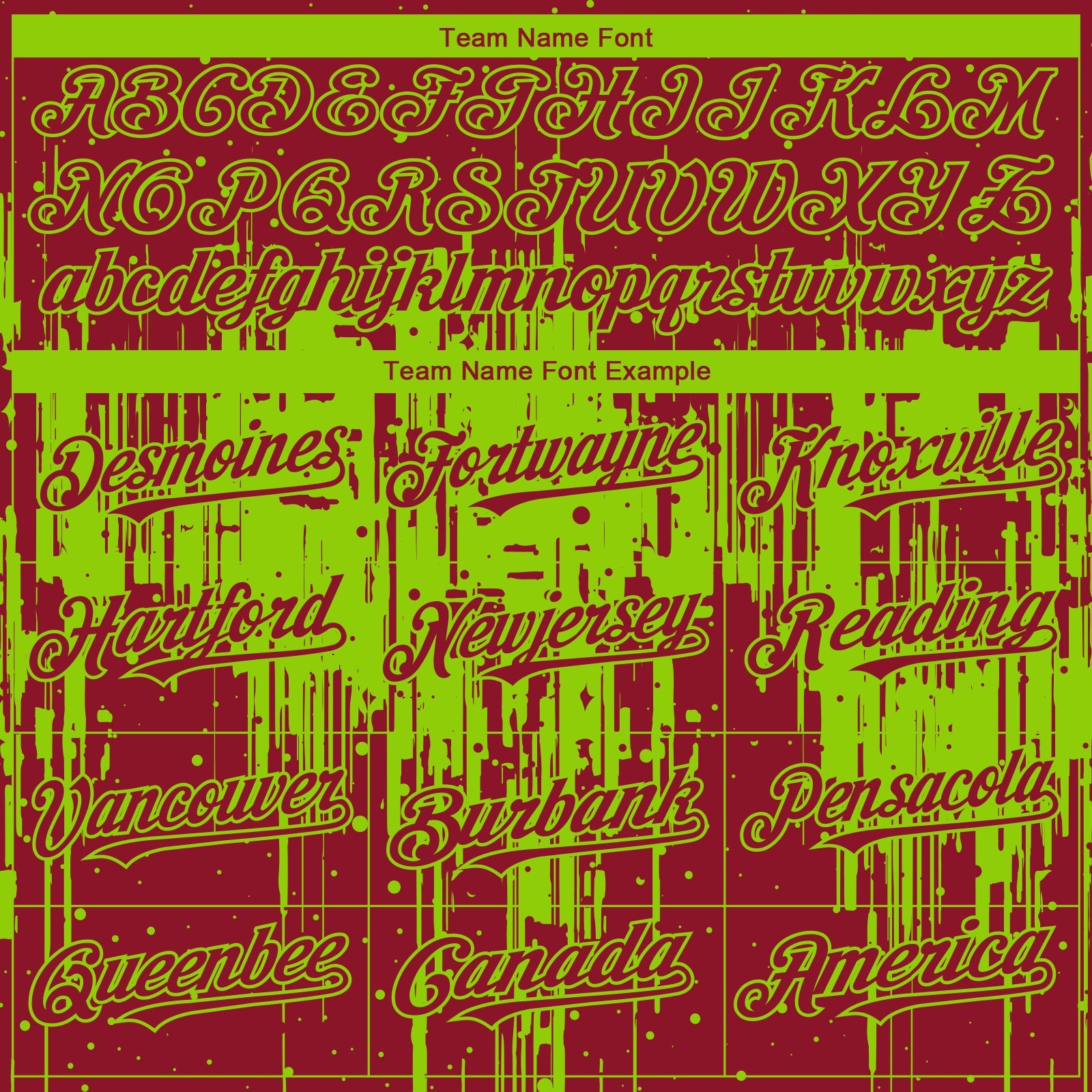 Custom Crimson Neon Green 3D Pattern Design Dripping Splatter Paint Authentic Baseball Jersey