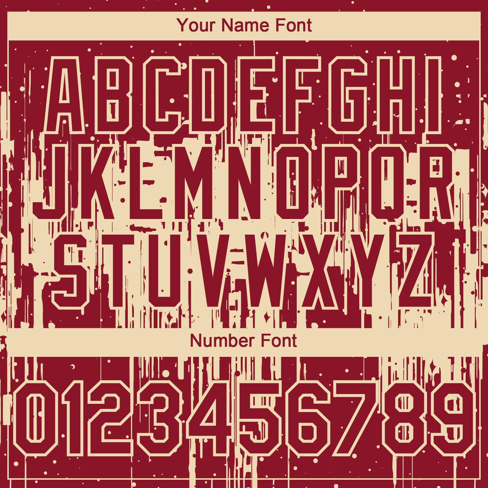 Custom Crimson Cream 3D Pattern Design Dripping Splatter Paint Authentic Baseball Jersey