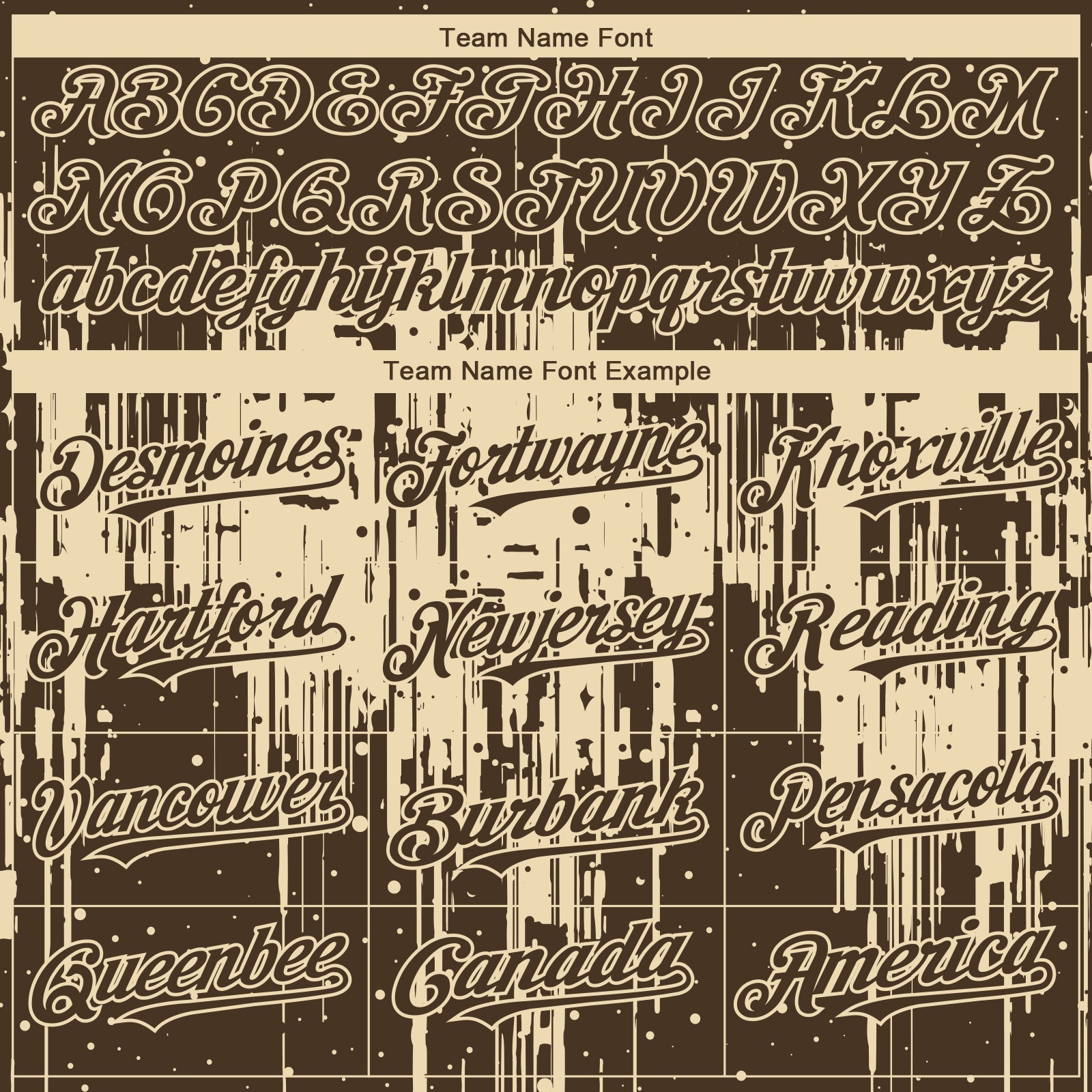 Custom Brown Cream 3D Pattern Design Dripping Splatter Paint Authentic Baseball Jersey