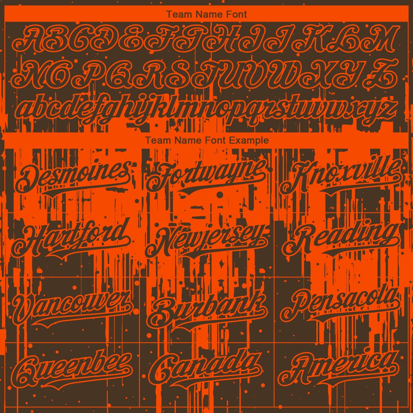 Custom Brown Orange 3D Pattern Design Dripping Splatter Paint Authentic Baseball Jersey