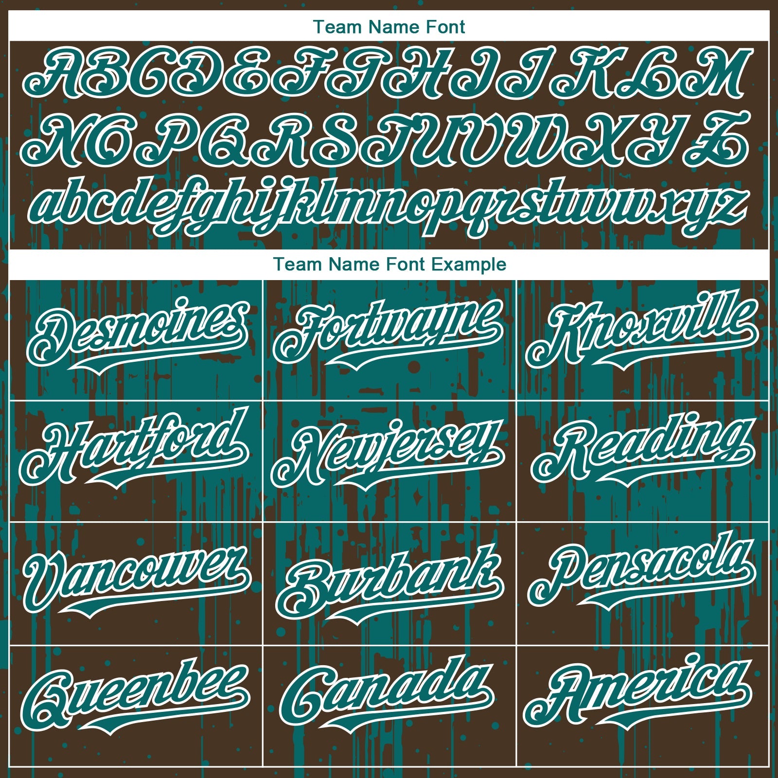 Custom Brown Teal-White 3D Pattern Design Dripping Splatter Paint Authentic Baseball Jersey