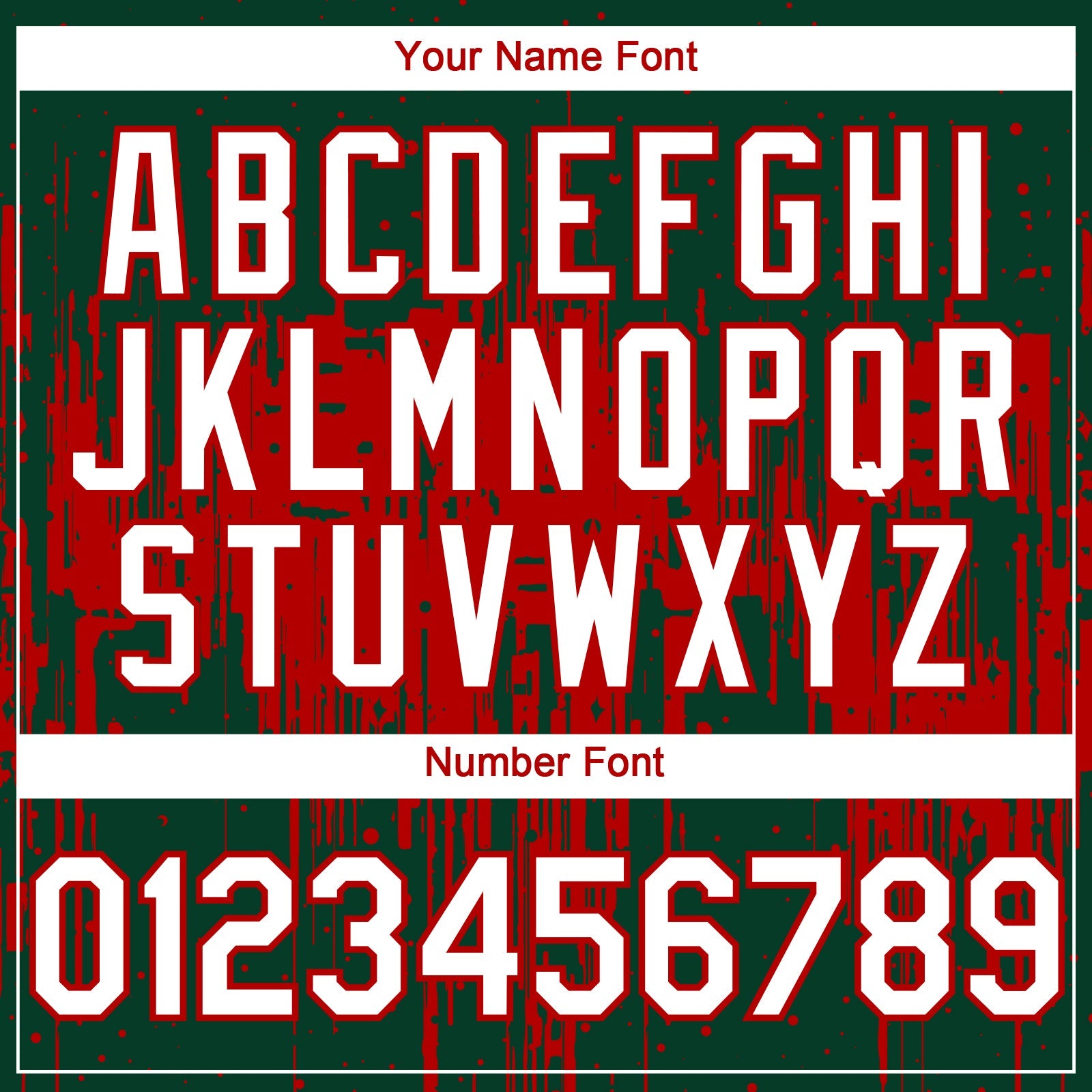 Custom Green White-Red 3D Pattern Design Dripping Splatter Paint Authentic Baseball Jersey