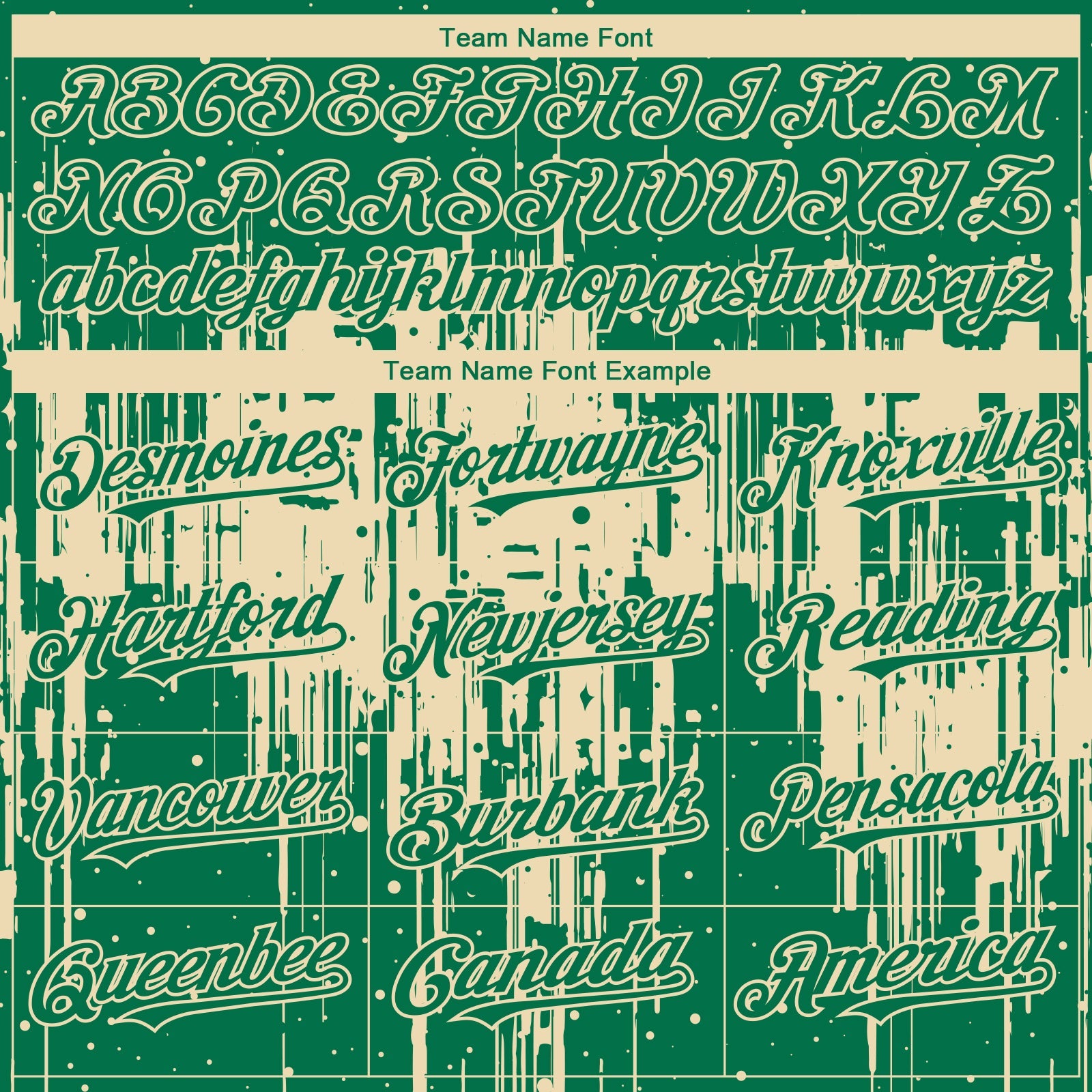 Custom Kelly Green Cream 3D Pattern Design Dripping Splatter Paint Authentic Baseball Jersey