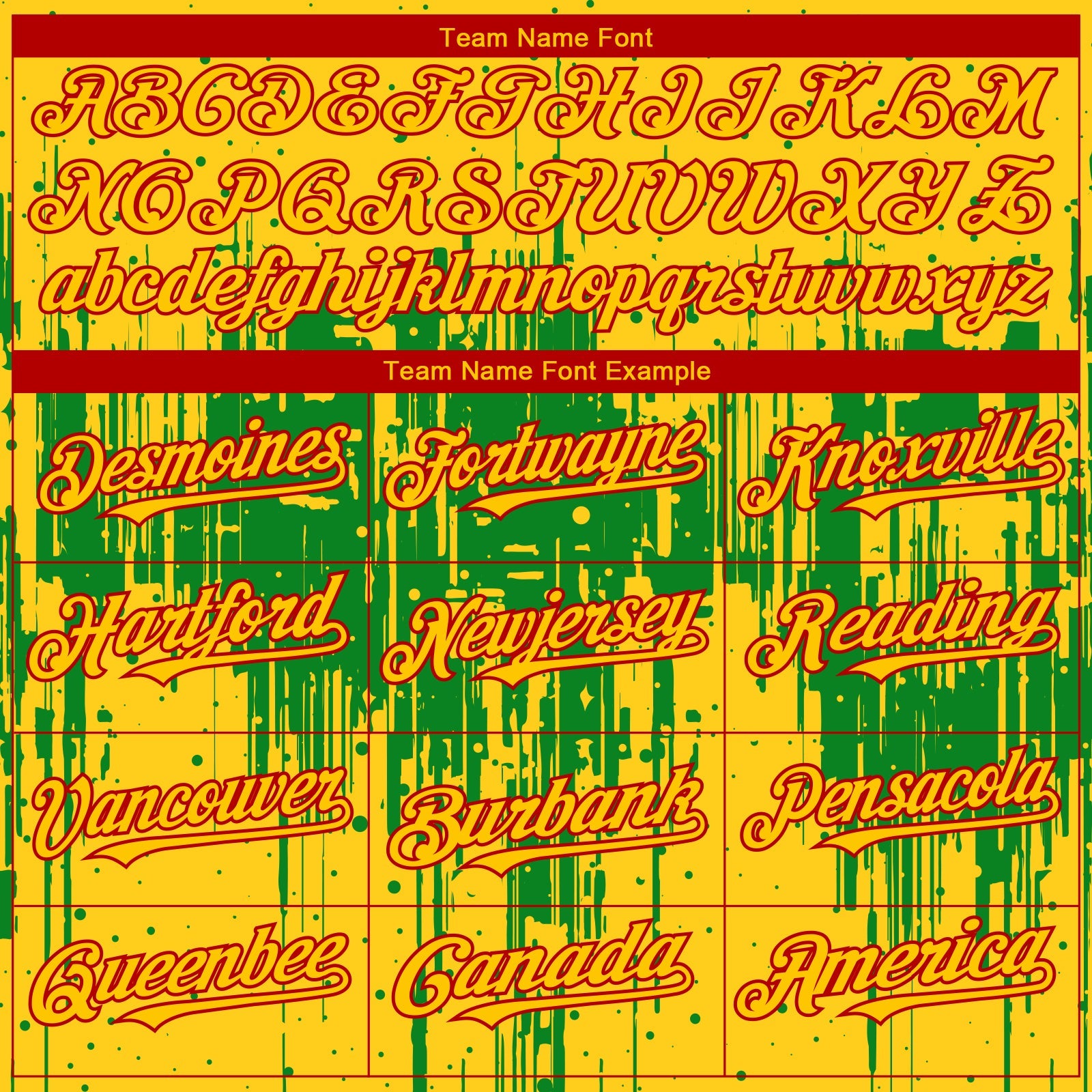 Custom Yellow Red-Grass Green 3D Pattern Design Dripping Splatter Paint Authentic Baseball Jersey