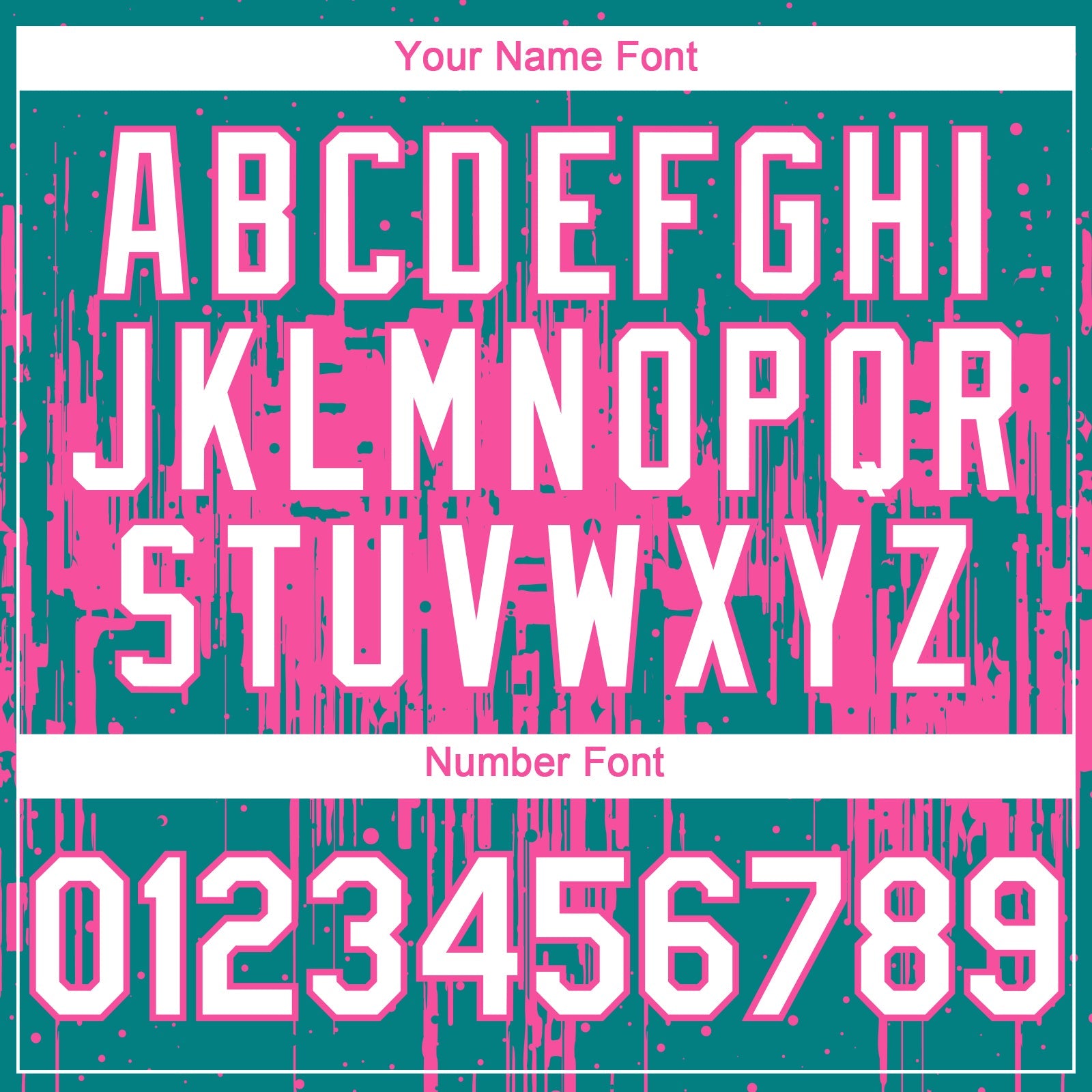 Custom Teal White-Pink 3D Pattern Design Dripping Splatter Paint Authentic Baseball Jersey