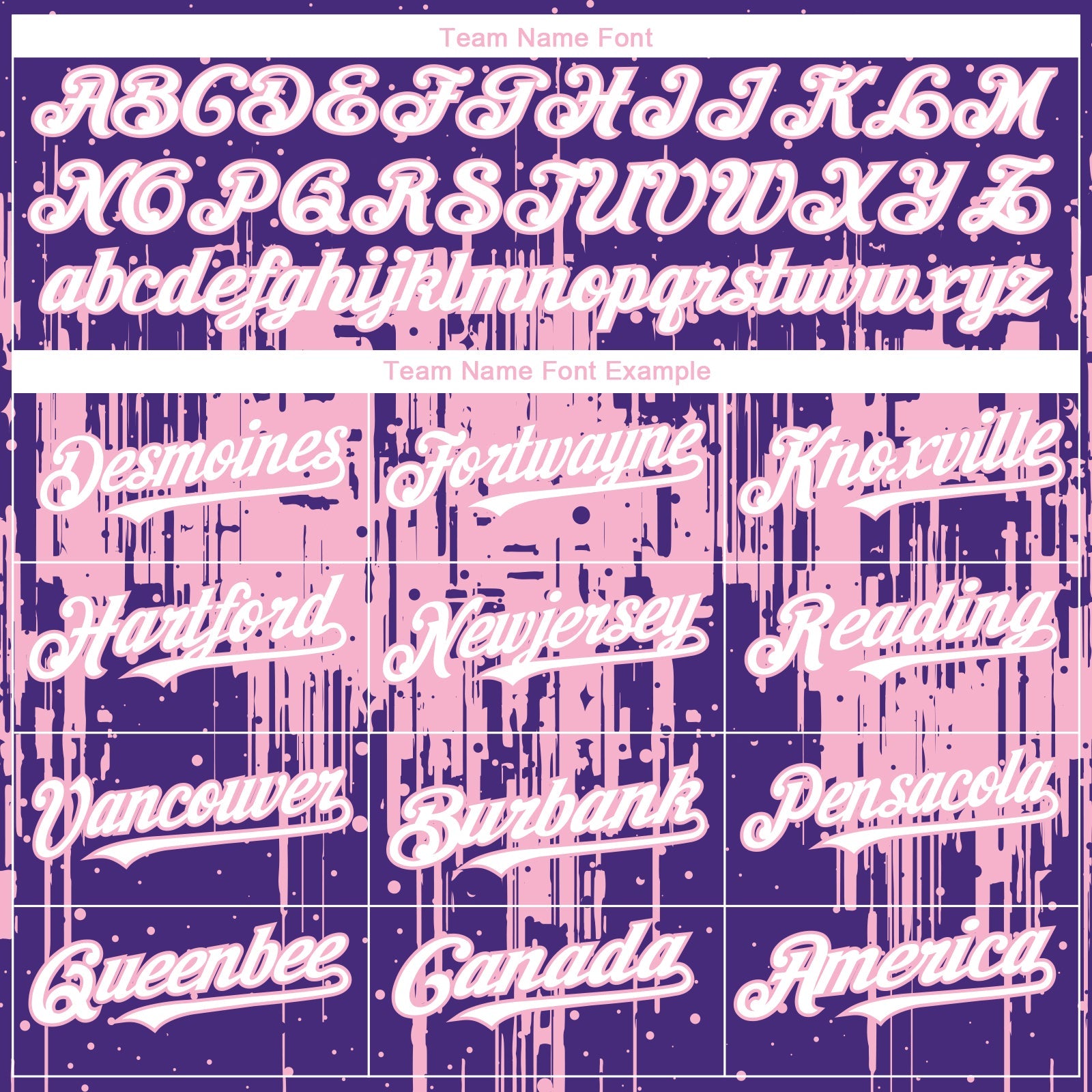 Custom Purple White-Light Pink 3D Pattern Design Dripping Splatter Paint Authentic Baseball Jersey