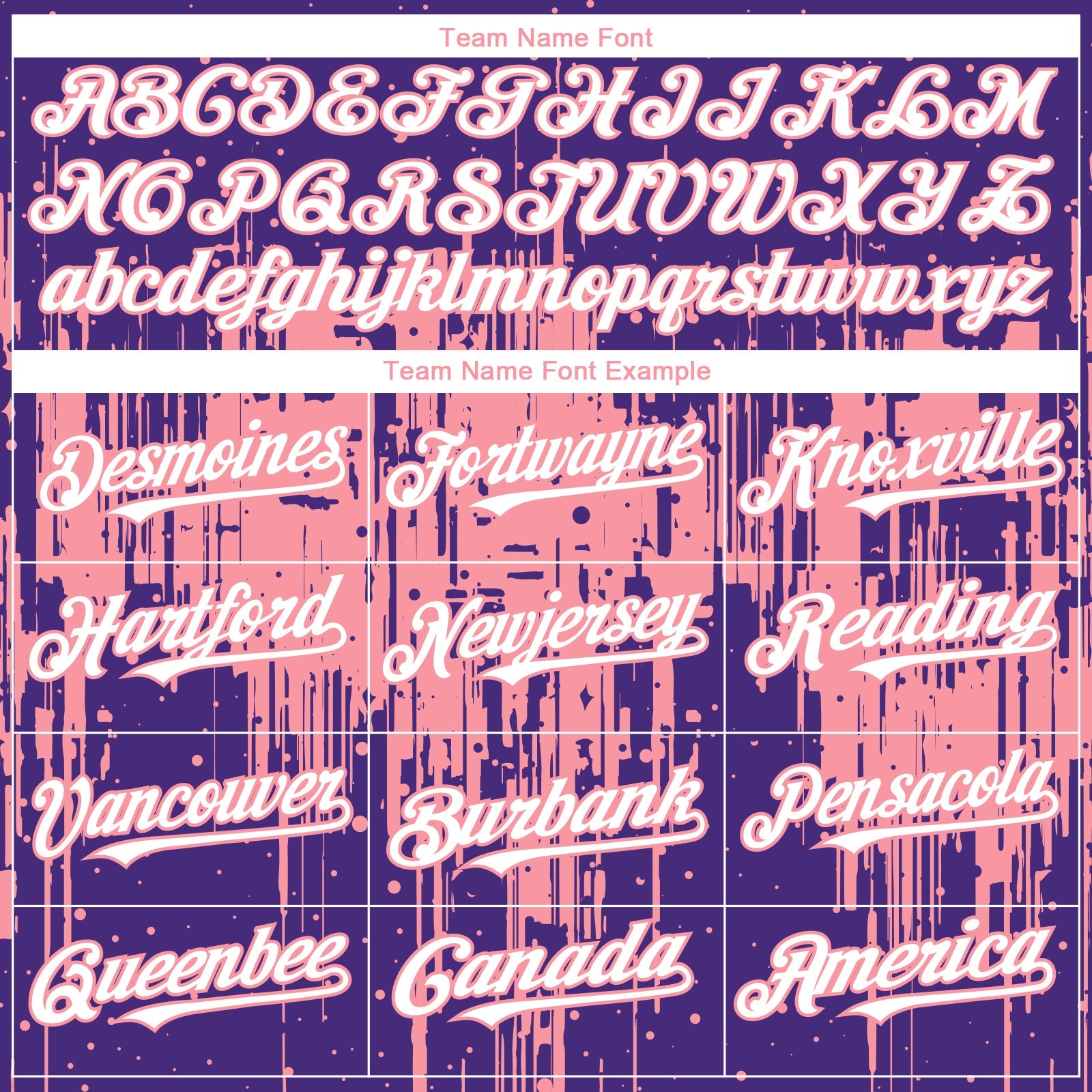 Custom Purple White-Medium Pink 3D Pattern Design Dripping Splatter Paint Authentic Baseball Jersey