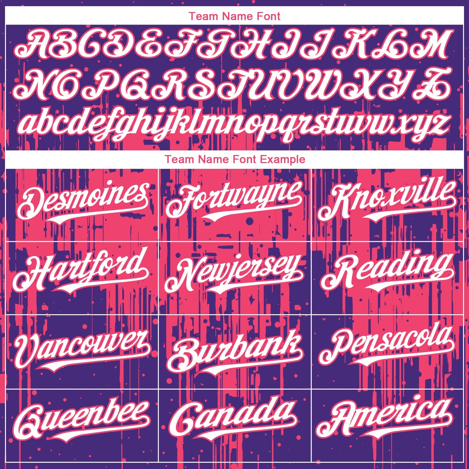 Custom Purple White-Neon Pink 3D Pattern Design Dripping Splatter Paint Authentic Baseball Jersey