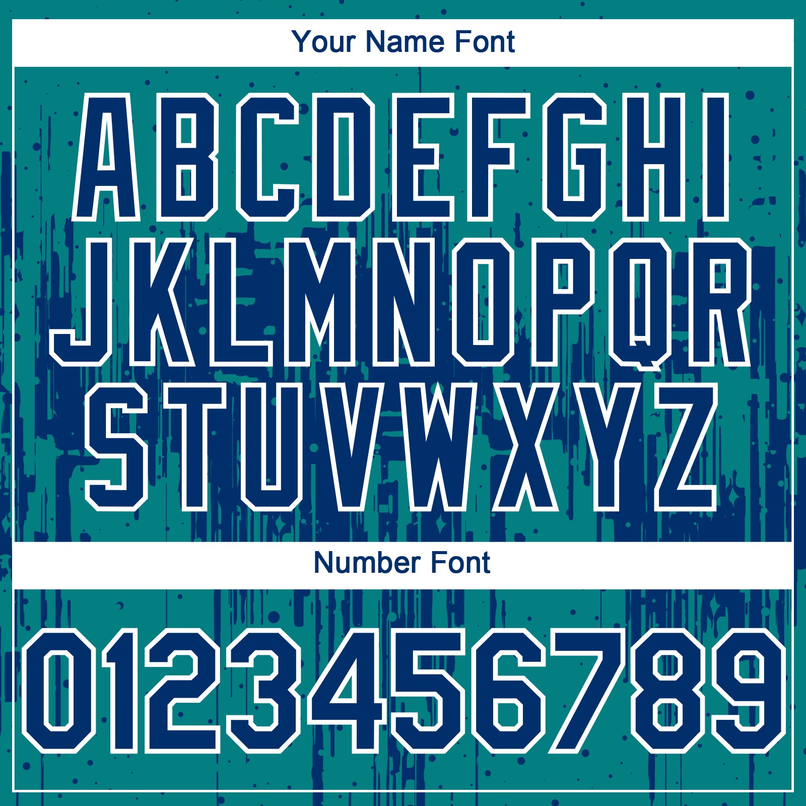 Custom Teal US Navy Blue-White 3D Pattern Design Dripping Splatter Paint Authentic Baseball Jersey