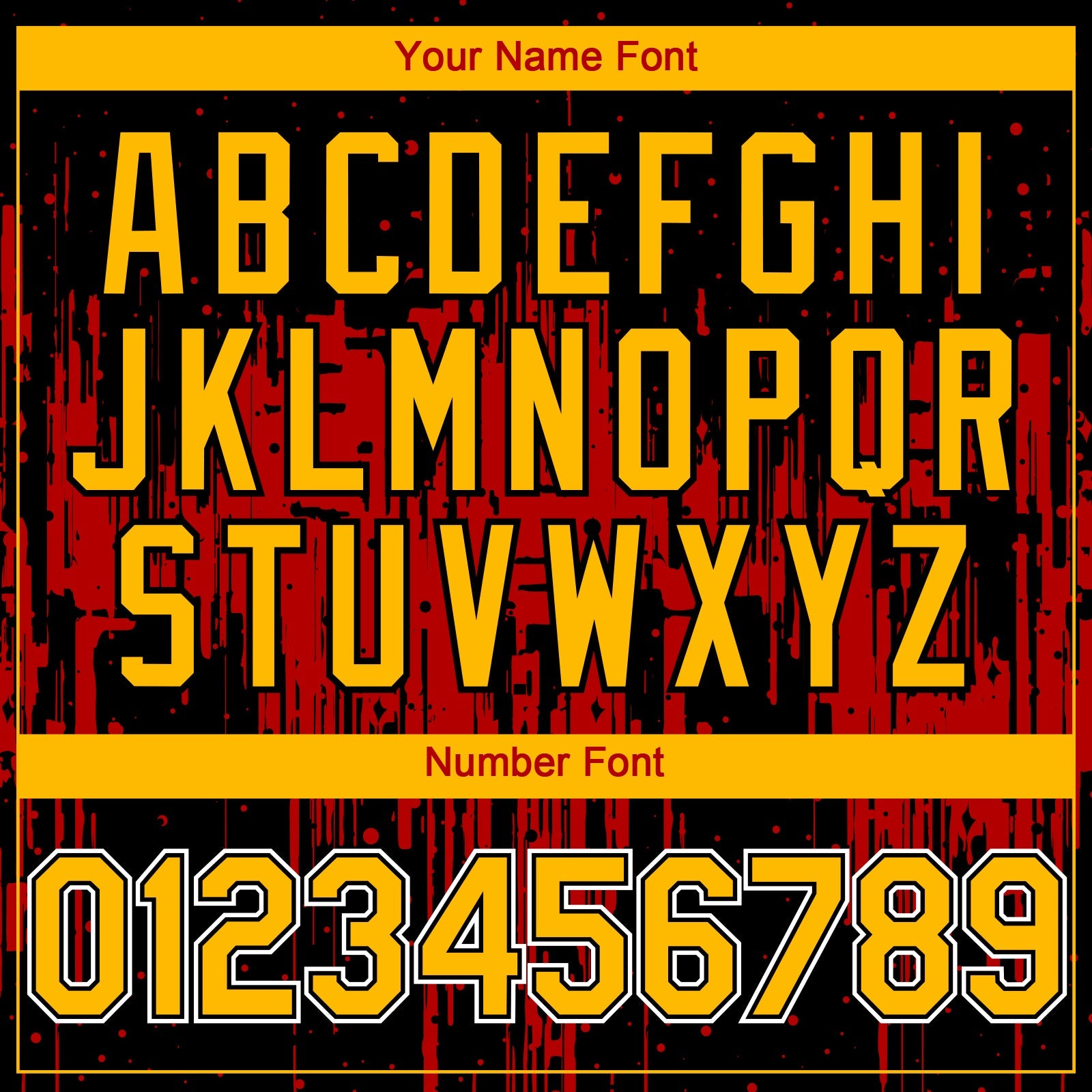 Custom Black Gold Red-White 3D Pattern Design Dripping Splatter Paint Authentic Baseball Jersey