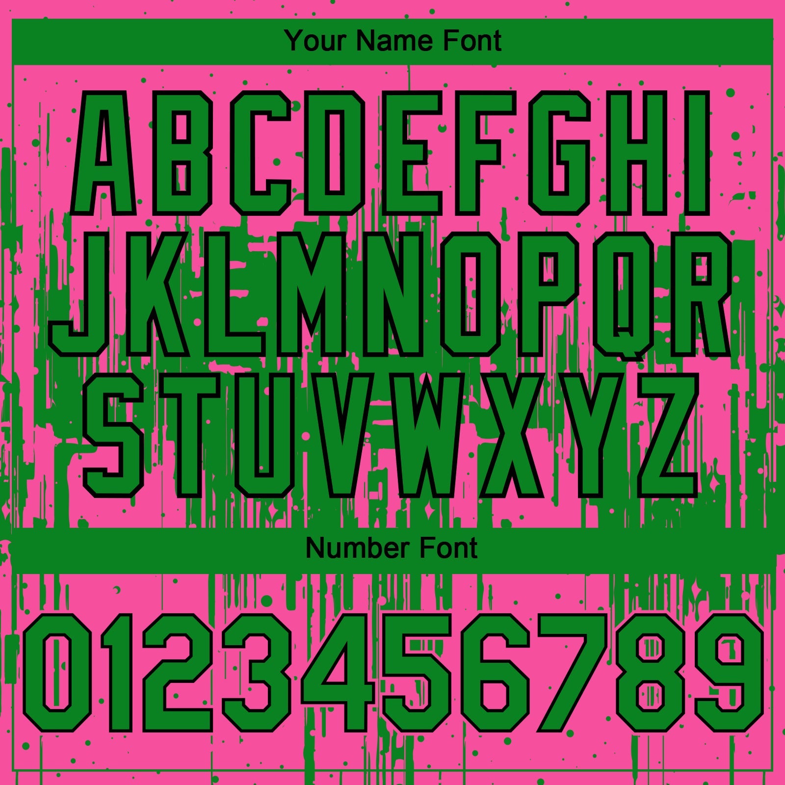 Custom Pink Grass Green-Black 3D Pattern Design Dripping Splatter Paint Authentic Baseball Jersey