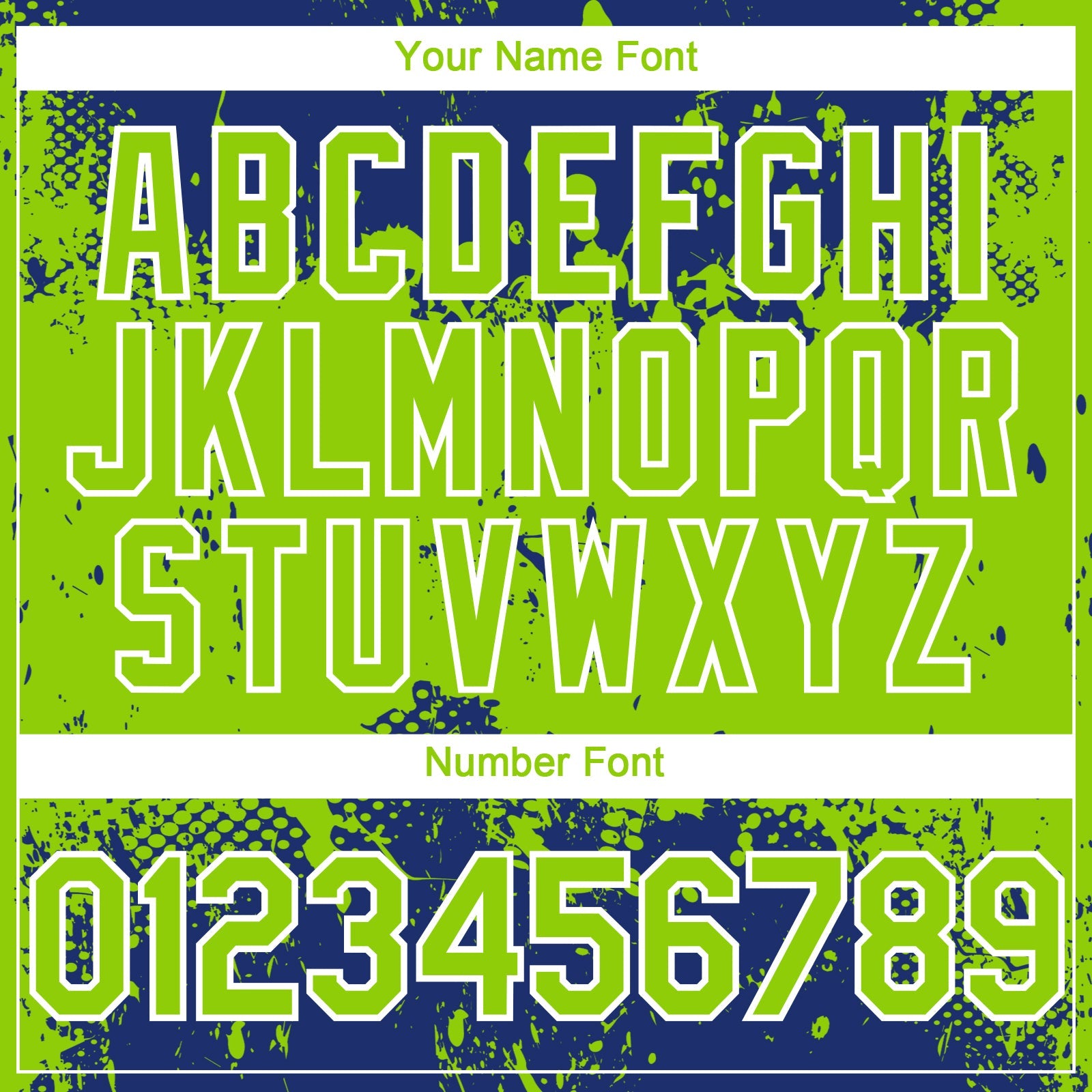 Custom Royal Neon Green-White 3D Pattern Design Abstract Splatter Grunge Paint Authentic Baseball Jersey