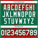 Custom Red White-Kelly Green 3D Pattern Design Abstract Splatter Grunge Paint Authentic Baseball Jersey