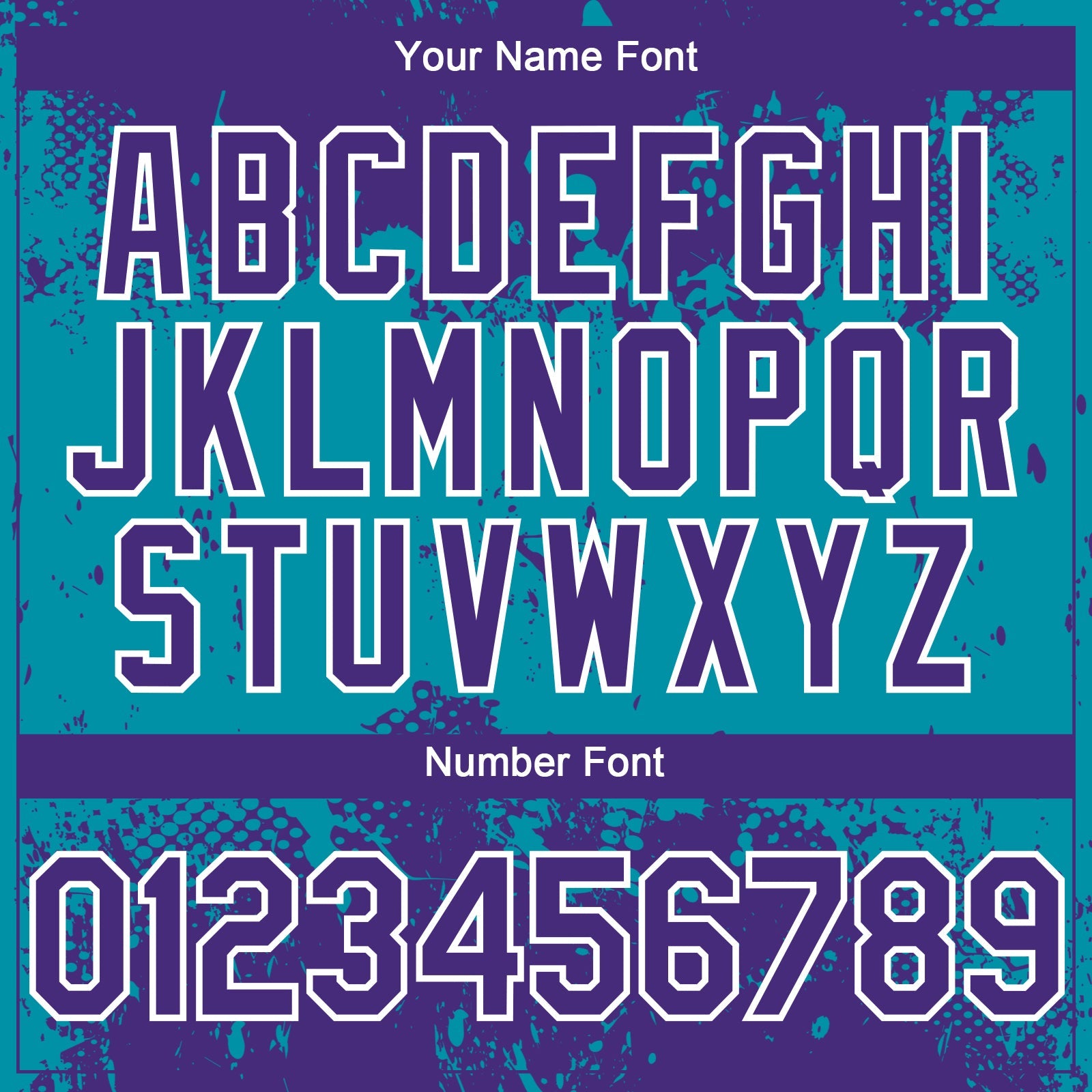 Custom Purple Teal-White 3D Pattern Design Abstract Splatter Grunge Paint Authentic Baseball Jersey