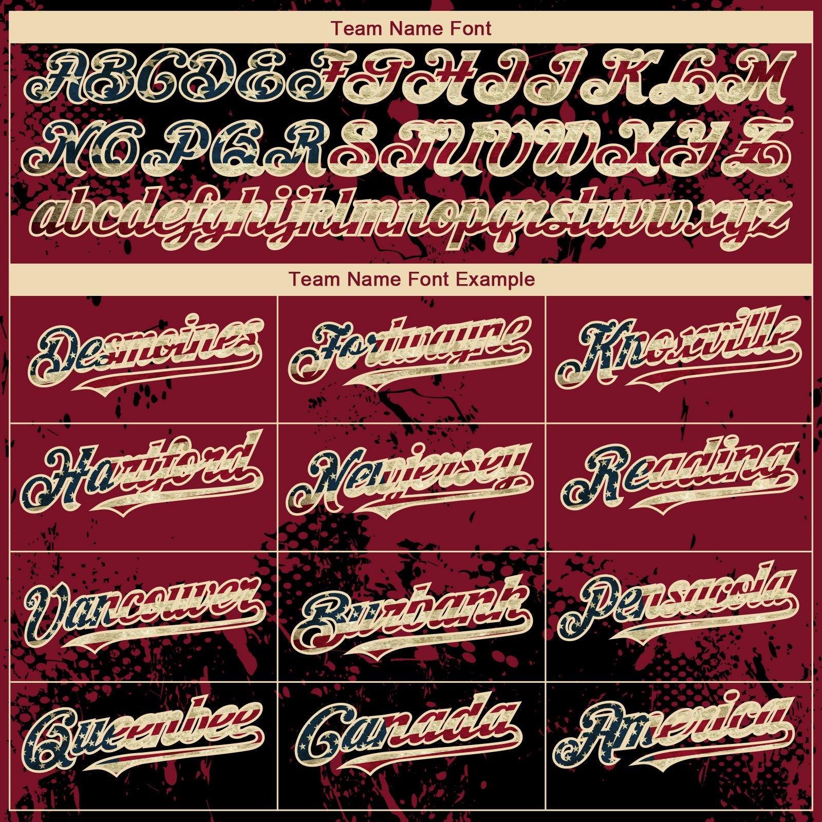 Custom Black Vintage USA Flag Crimson-Cream 3D Pattern Design Abstract Splatter Grunge Paint Authentic Baseball Jersey