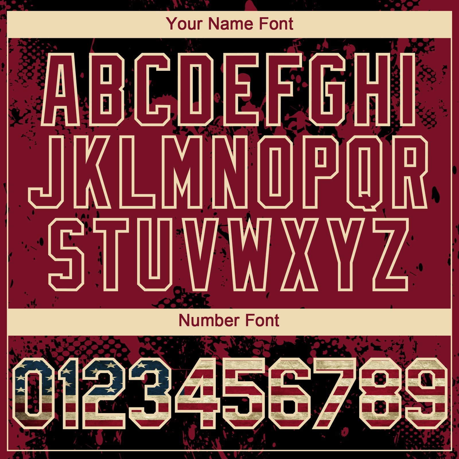 Custom Black Vintage USA Flag Crimson-Cream 3D Pattern Design Abstract Splatter Grunge Paint Authentic Baseball Jersey