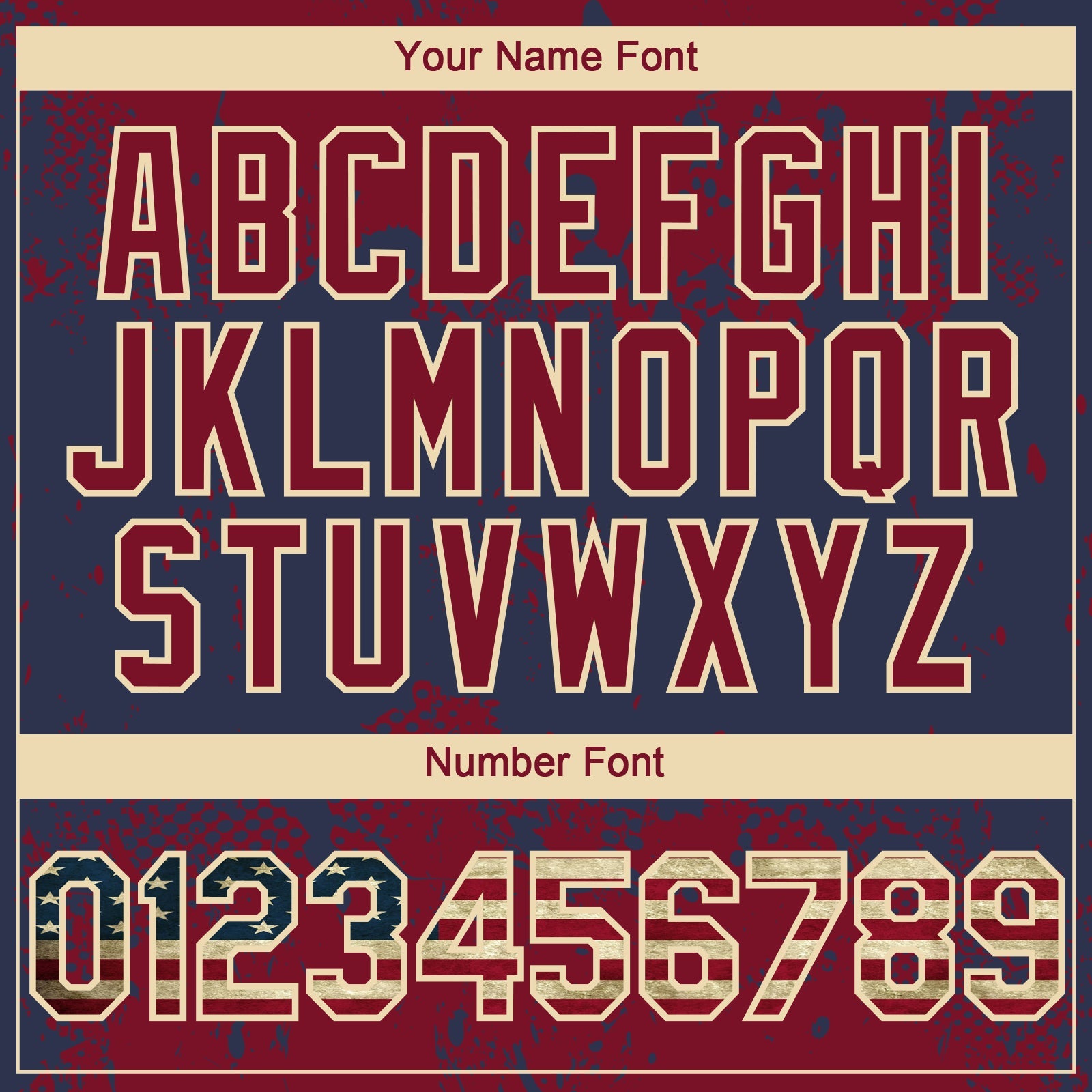 Custom Crimson Vintage USA Flag Navy-Cream 3D Pattern Design Abstract Splatter Grunge Paint Authentic Baseball Jersey