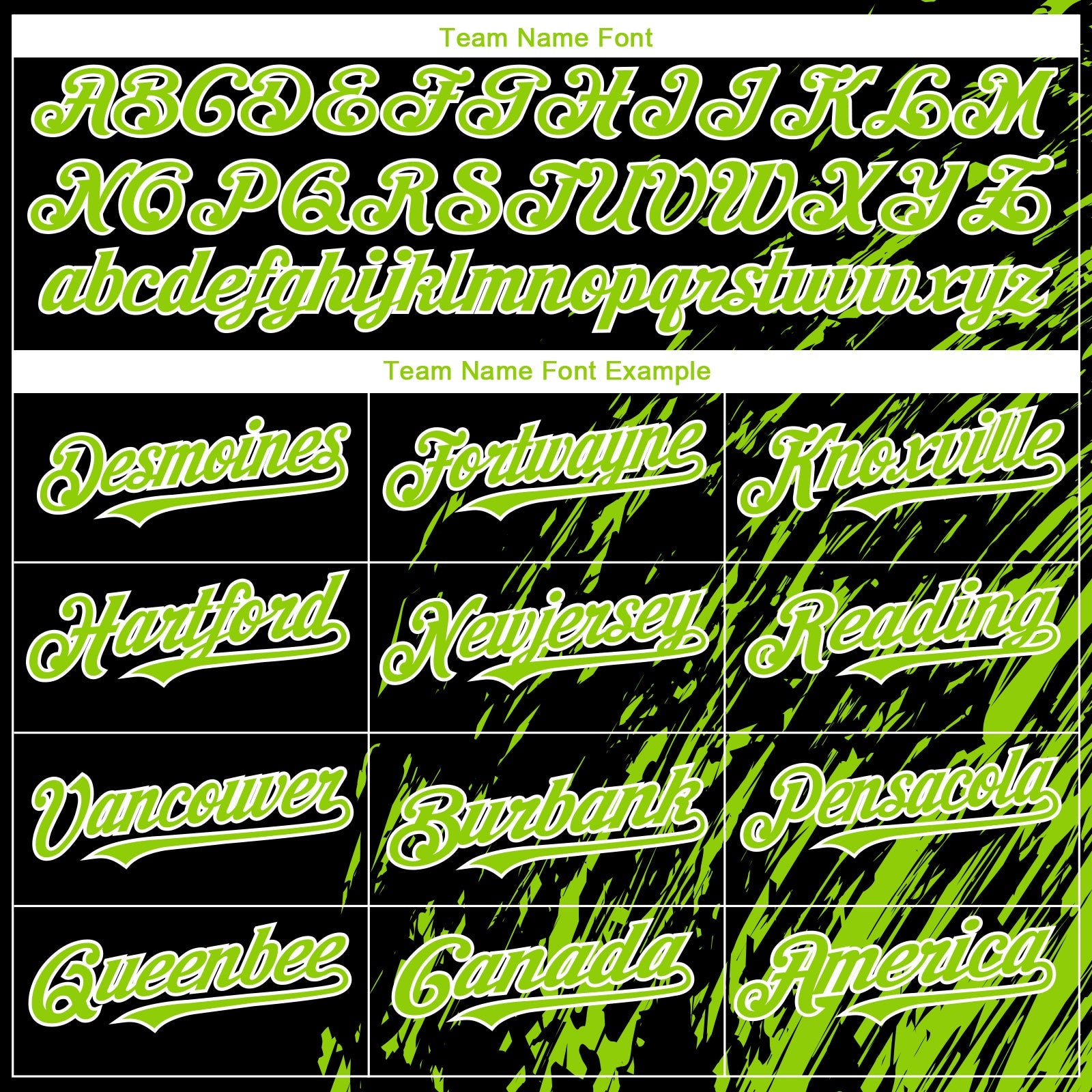 Custom Black Neon Green-White 3D Pattern Design Paint Stroke Grunge Streak Authentic Baseball Jersey