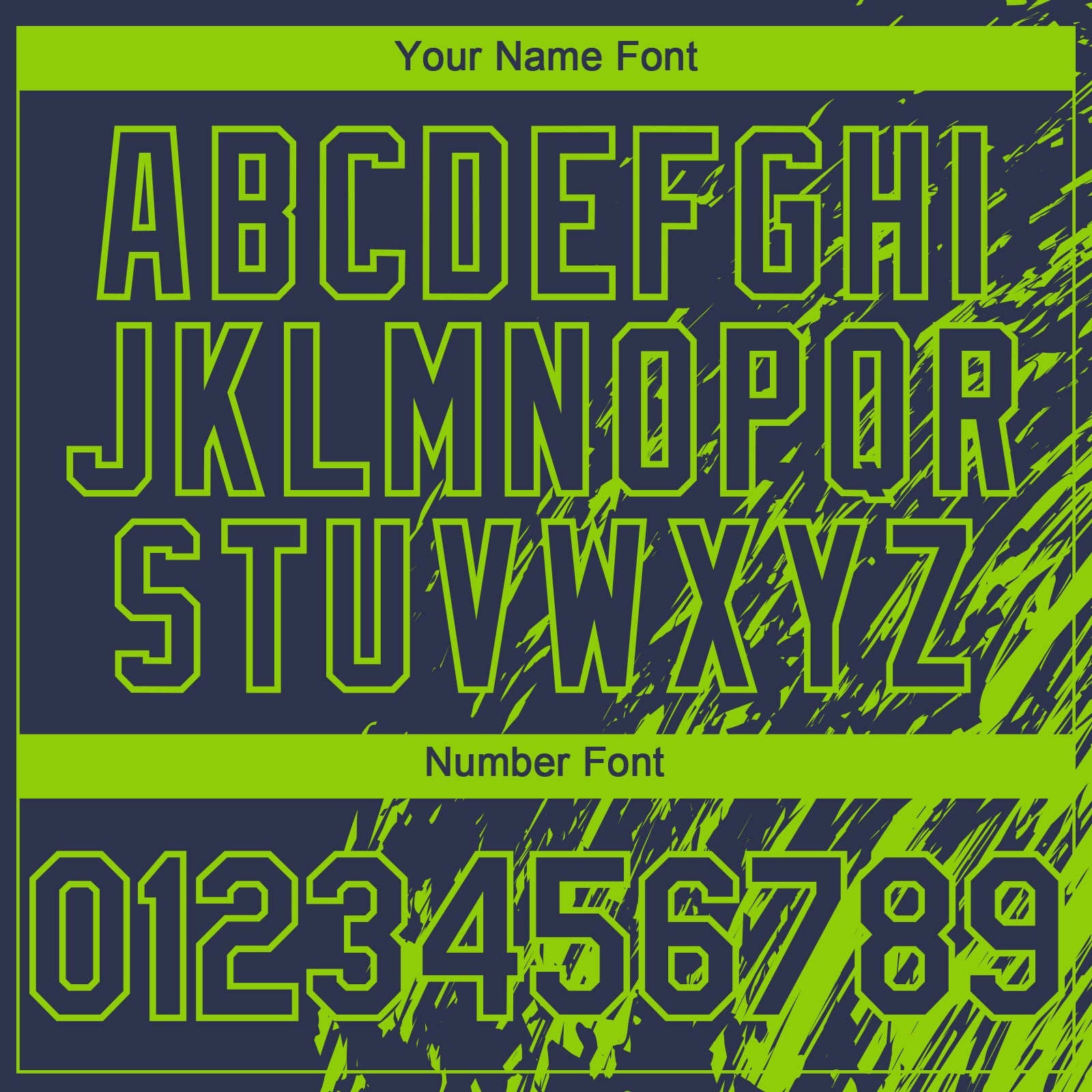 Custom Navy Neon Green 3D Pattern Design Paint Stroke Grunge Streak Authentic Baseball Jersey